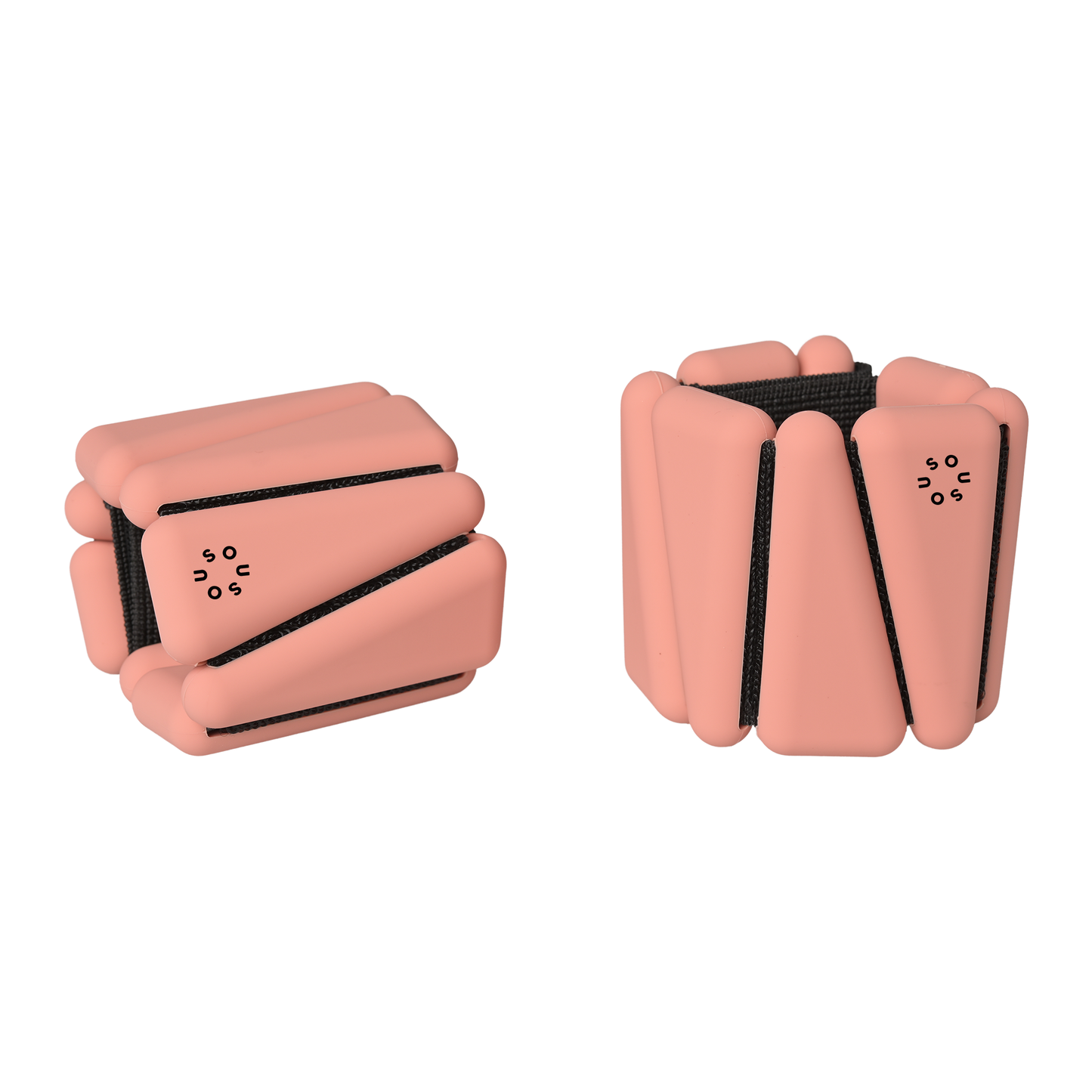 Flache Edelstahl Trinkflasche (480 ml) & Fitness Gewichte für Fuß- und Handgelenke im Set (2 x 0,5kg) blush