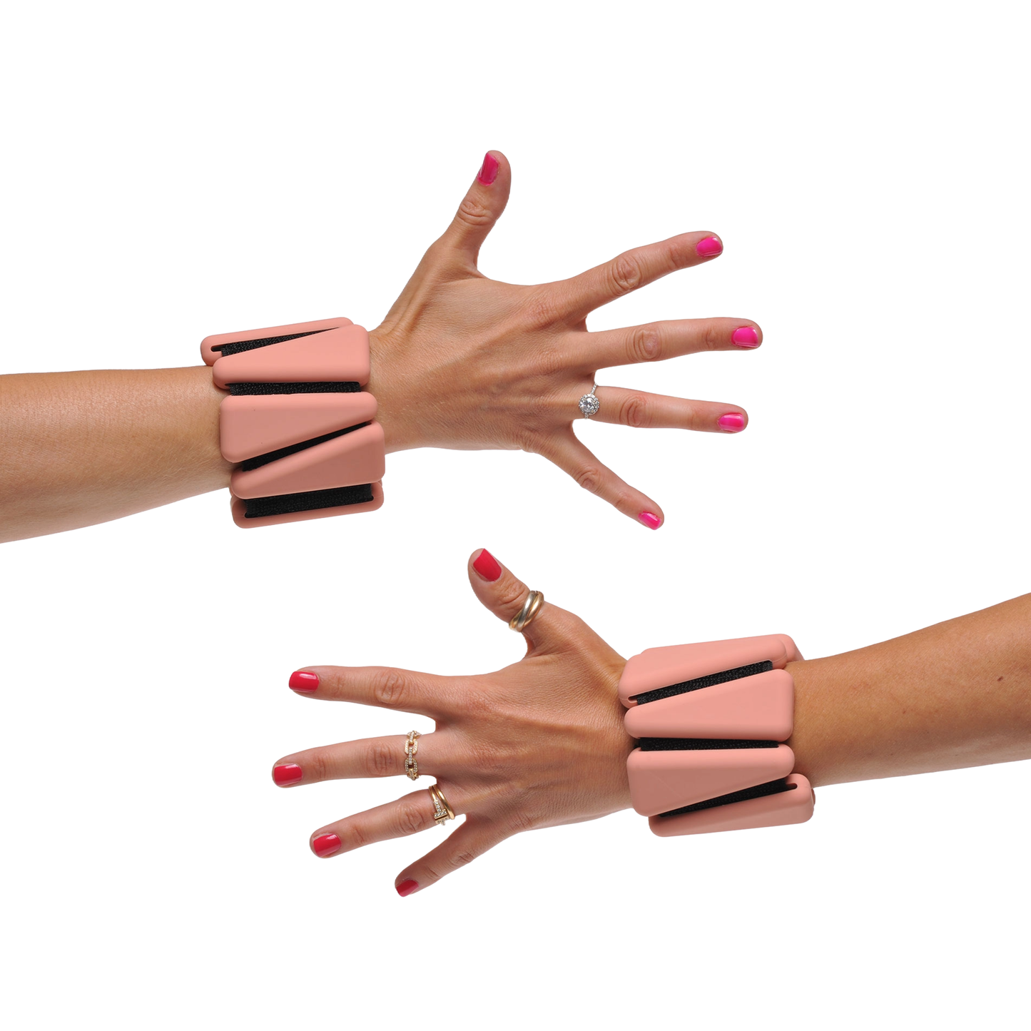 SouSou verstellbare Fitness Gewichte für Fuß- und Handgelenke im Set (2 x 0,5kg) - blush