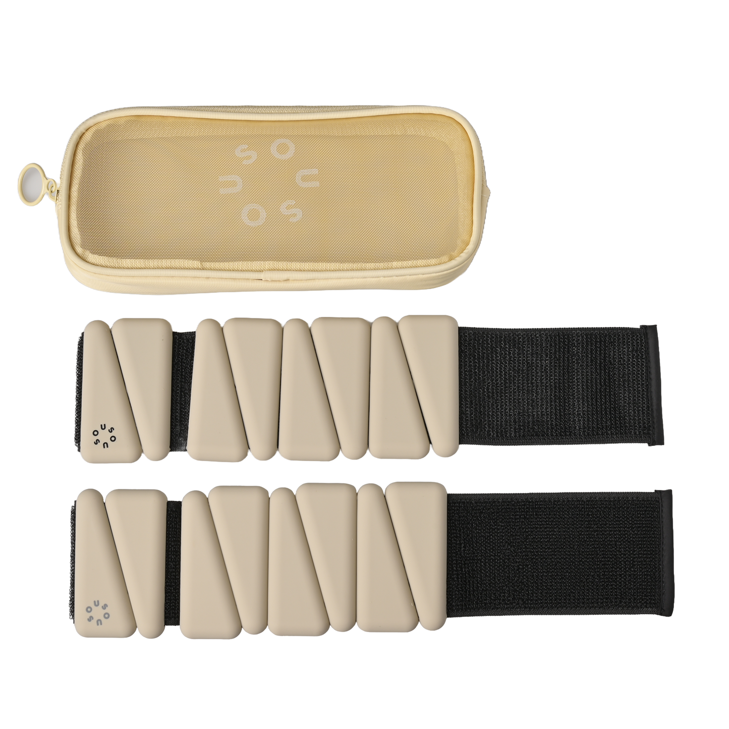 SouSou adjustable fitness weights for ankles and wrists in a set (2 x 0.5 kg) - berry