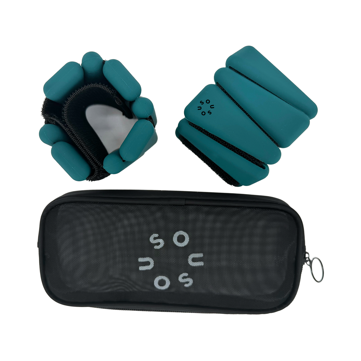 SouSou adjustable fitness weights for ankles and wrists in a set (2 x 0.5 kg) - berry