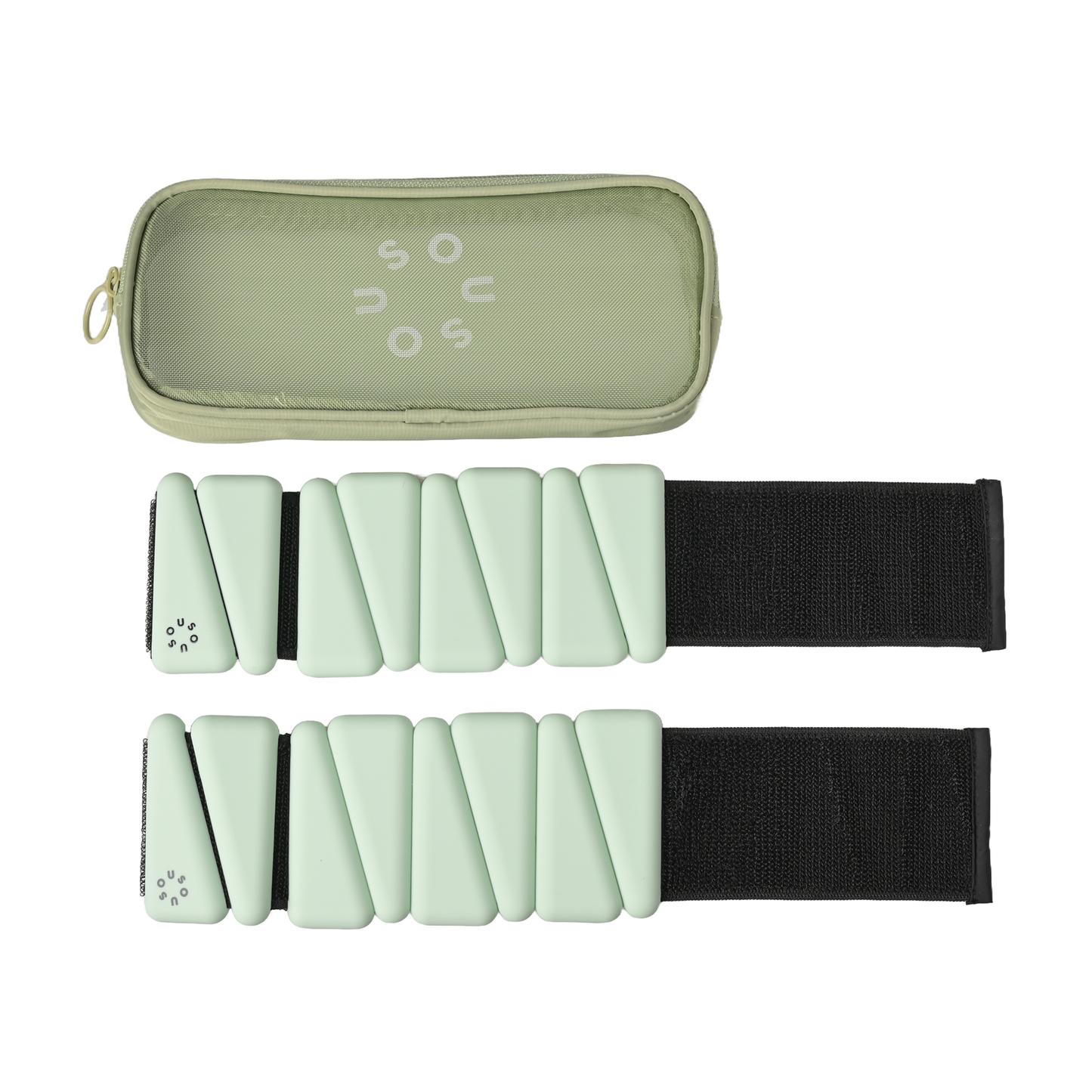 SouSou adjustable fitness weights for ankles and wrists in a set (2 x 0.5 kg) - mint