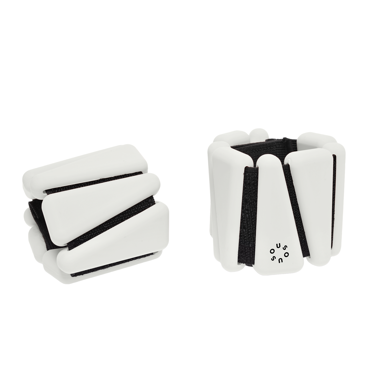 SouSou adjustable fitness weights for ankles and wrists in a set (2 x 0.5 kg) - snow / white