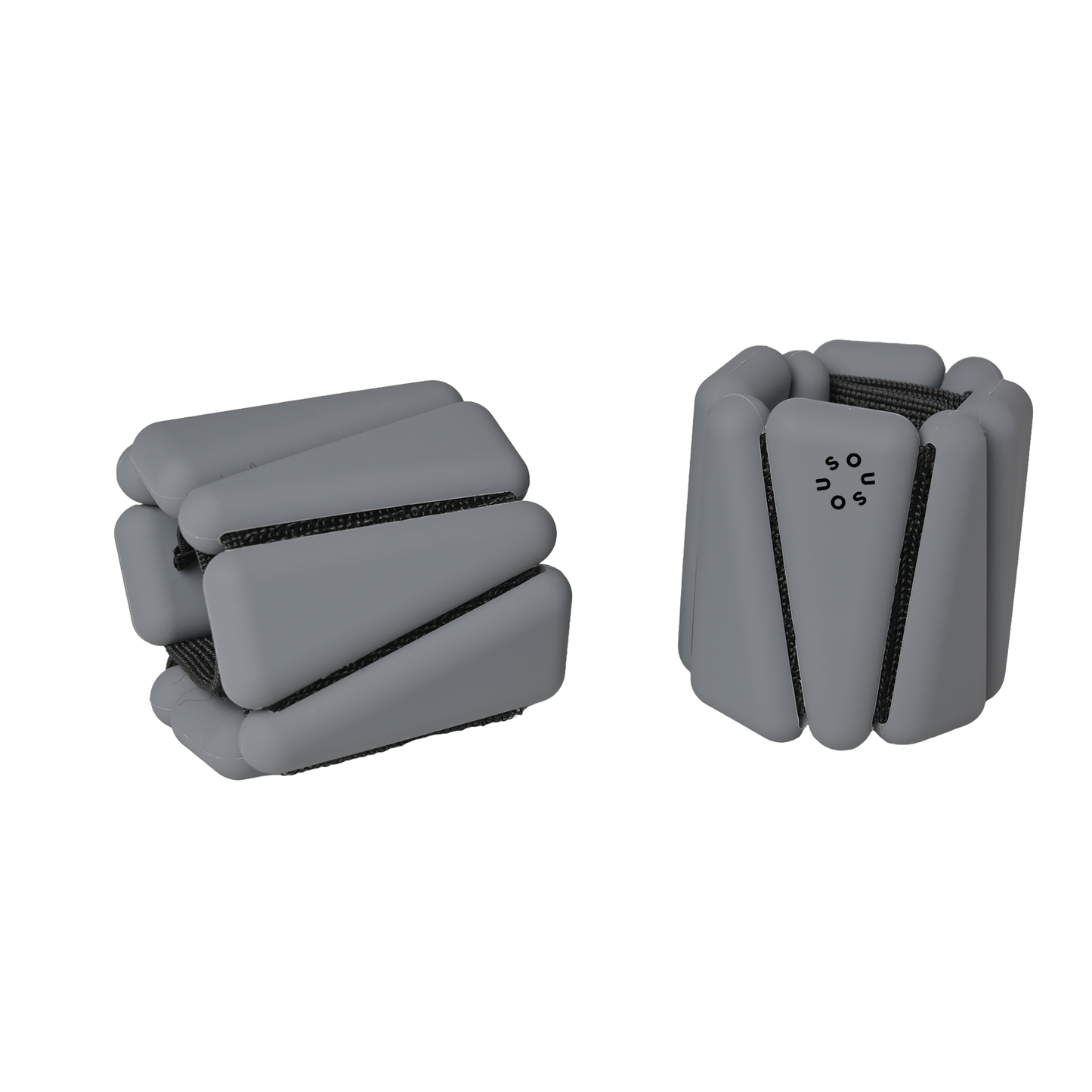 SouSou adjustable fitness weights for ankles and wrists in a set (2 x 0.5 kg) - stone / grey