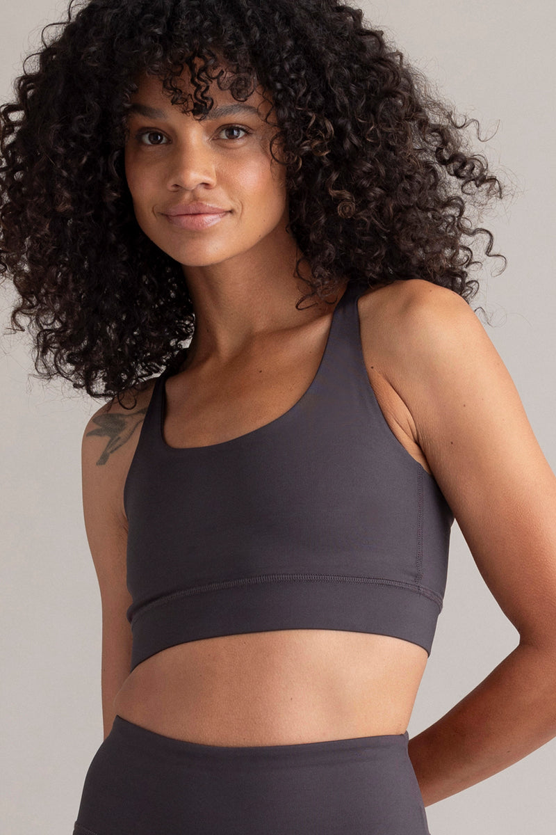 Criss-Cross Bra Grey