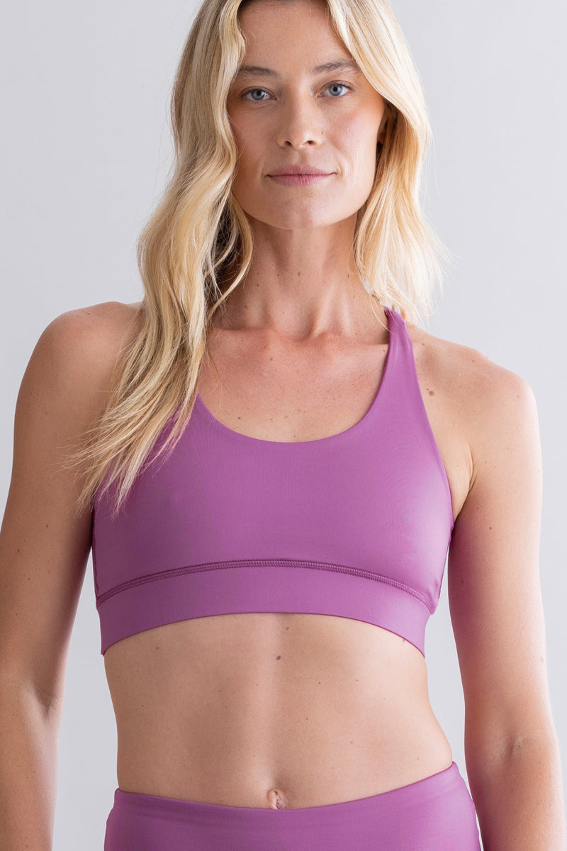 Criss-Cross Bra Striking Purple