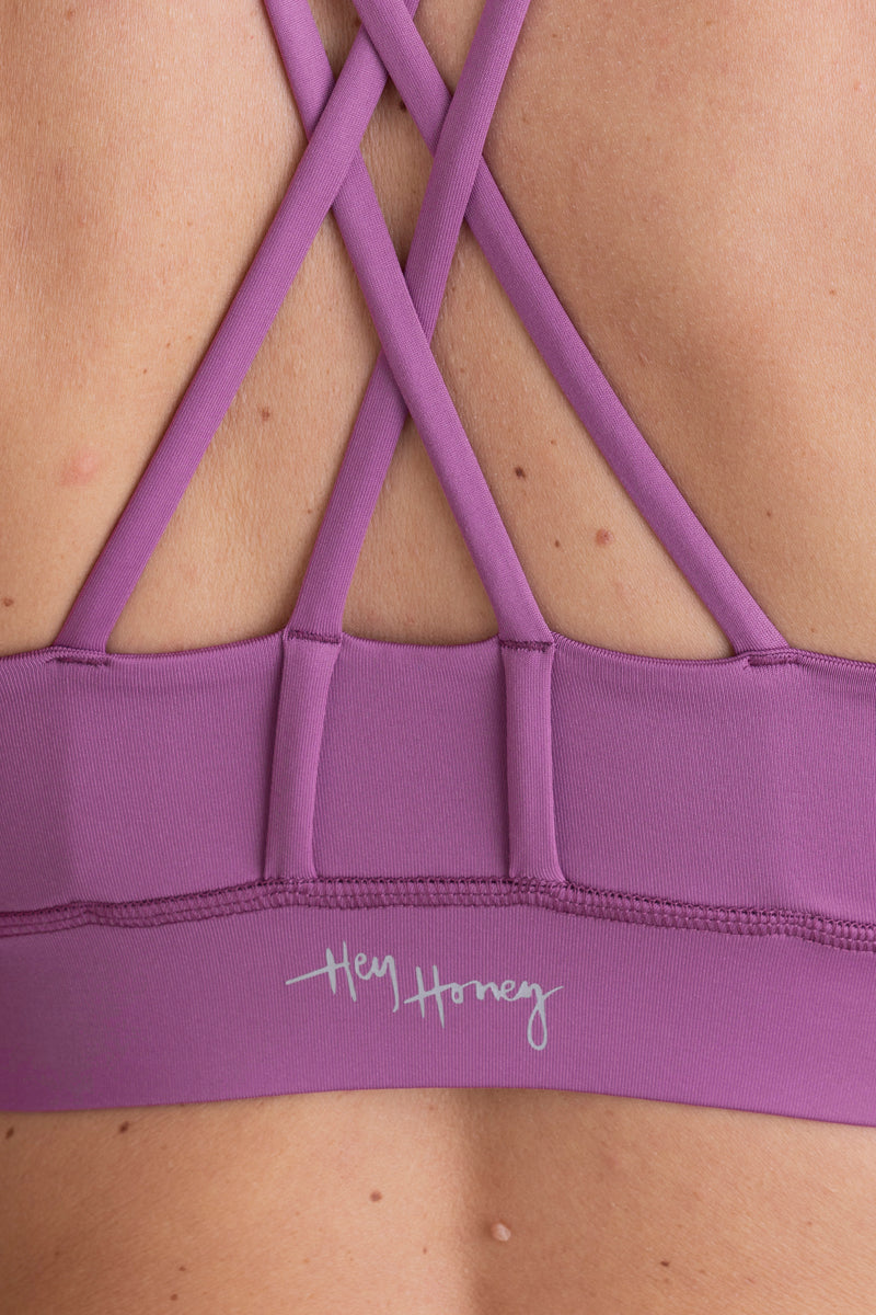 Criss-Cross Bra Striking Purple