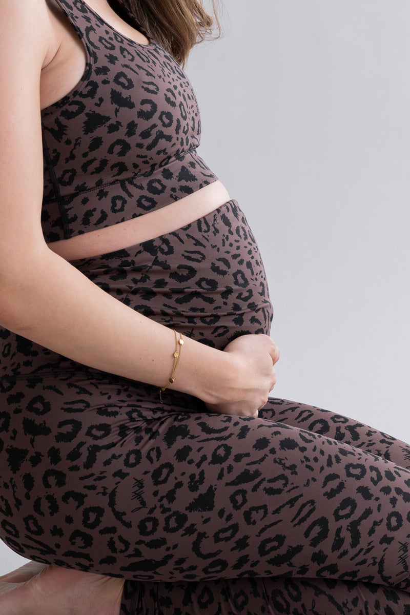 Maternity Leggings Mono Leo Soft Brown