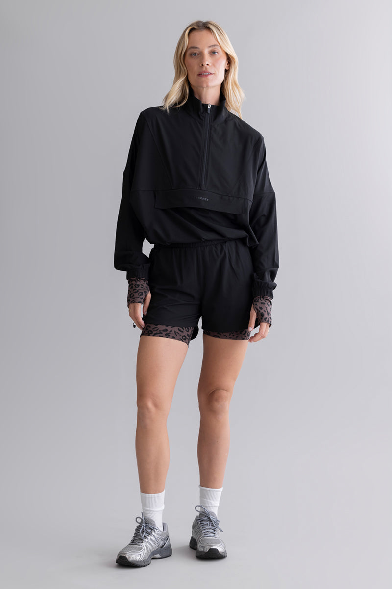 Ribstop Shorts with inner tight Black