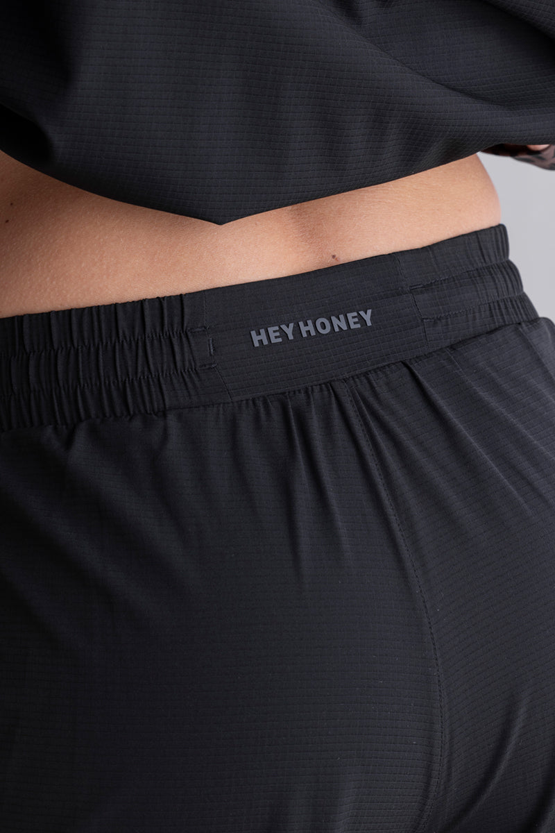 Ribstop Shorts with inner tight Black