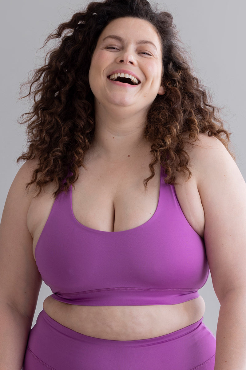 Criss-Cross Bra Striking Purple