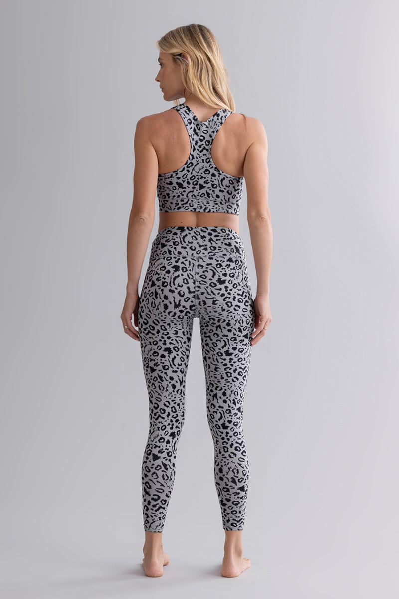 Racerback Bra Mono Leo Stone