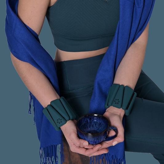 SouSou adjustable fitness weights for ankles and wrists in a set (2 x 0.5 kg) - berry