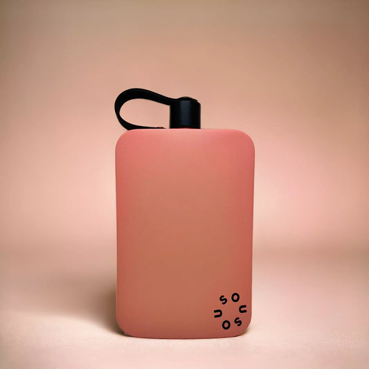 Flache Edelstahl Trinkflasche (480 ml) - blush