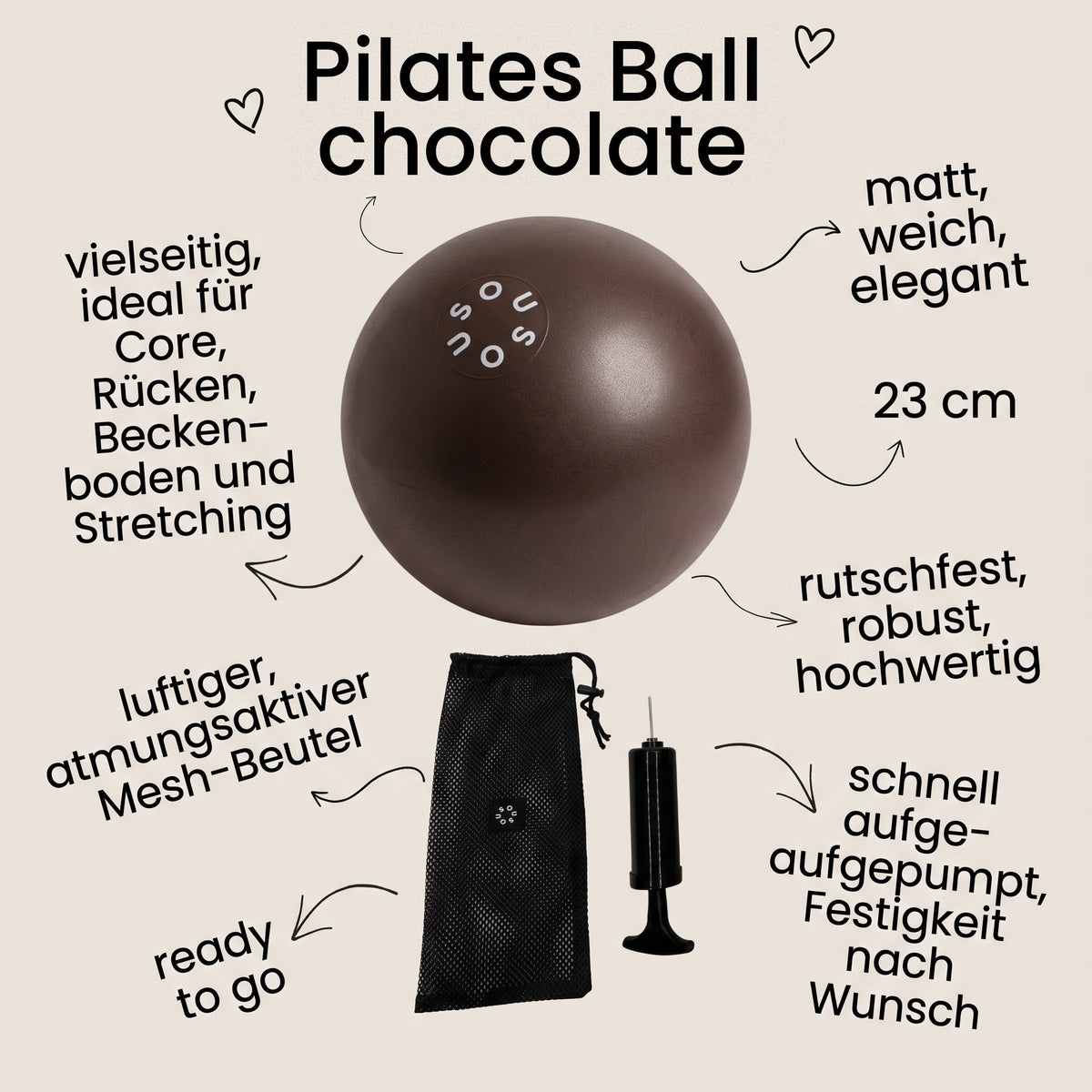 Pilatesball in chocolate