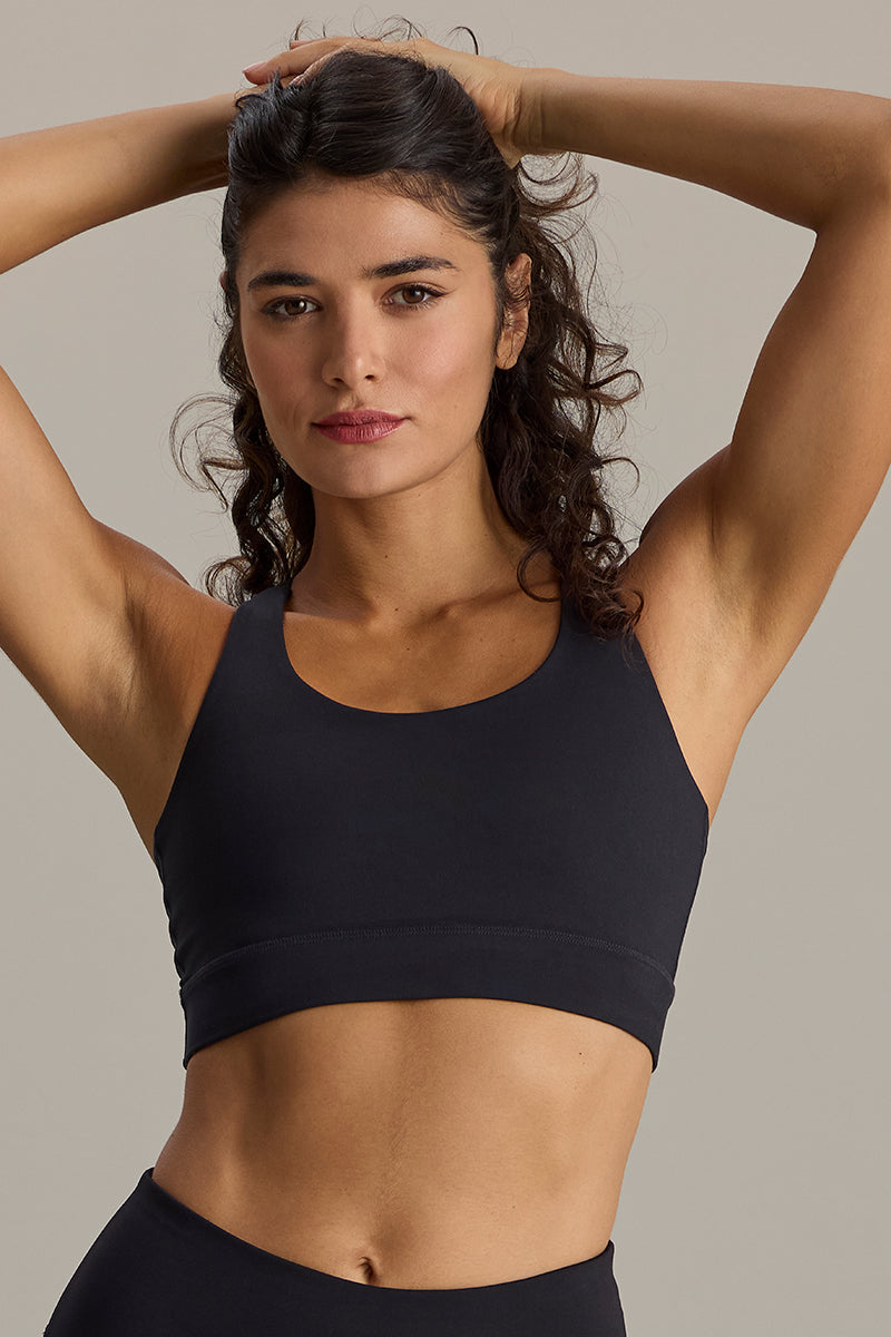 Criss-Cross Bra Cotton Touch Black